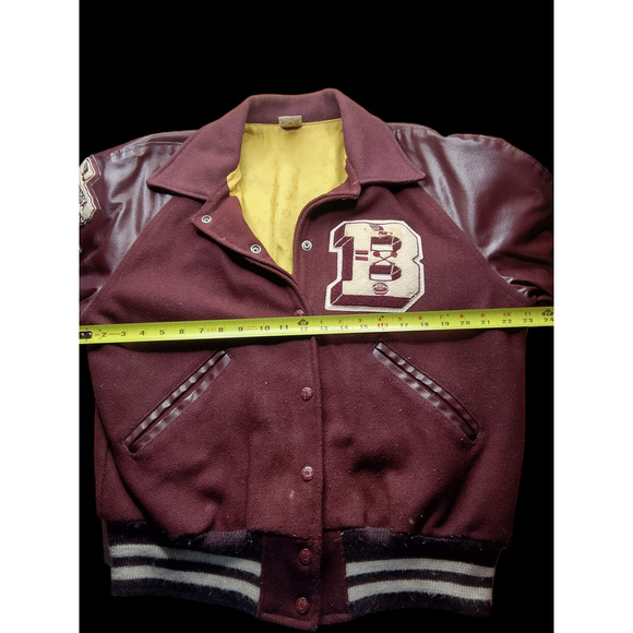 Vintage 70s Kaye Bros Varsity Jacket with Patches Texas Track - Picture 5 of 6